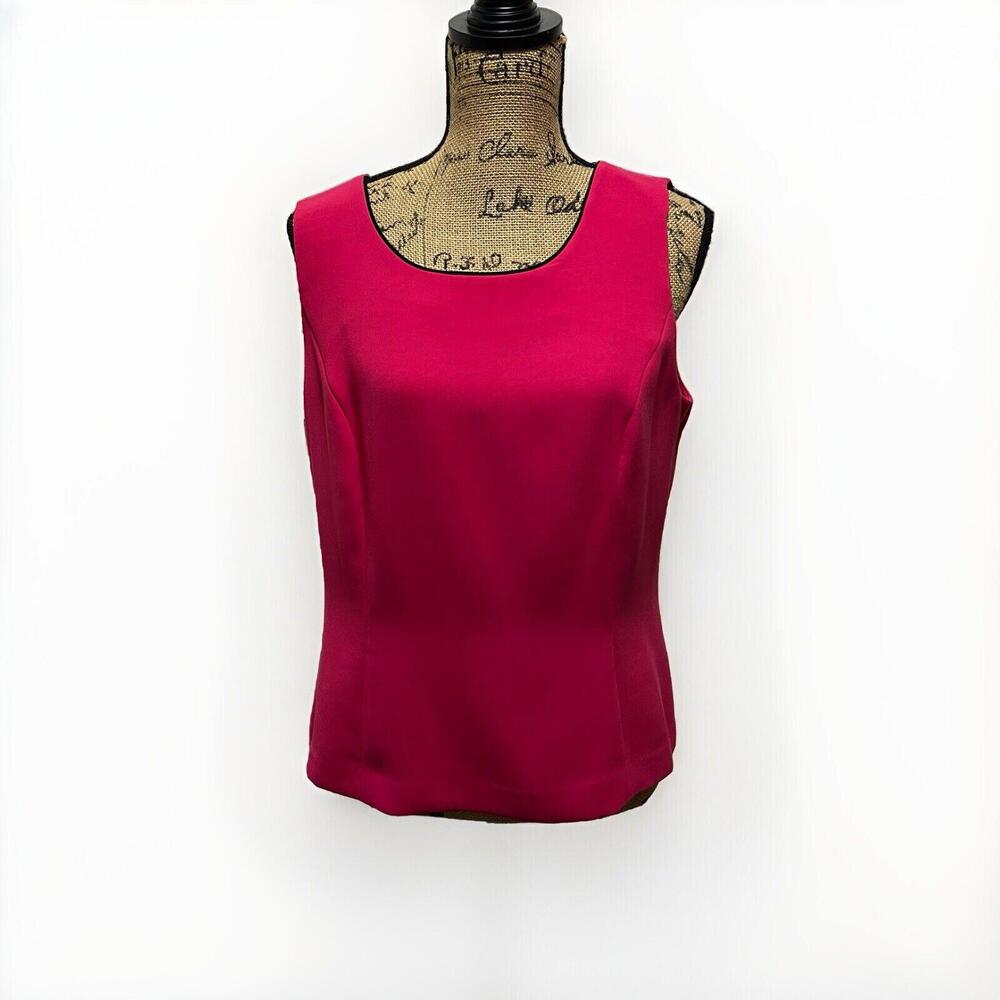 VTG Studio I Classic Business Tank Black And‎ Fuschia Size 14